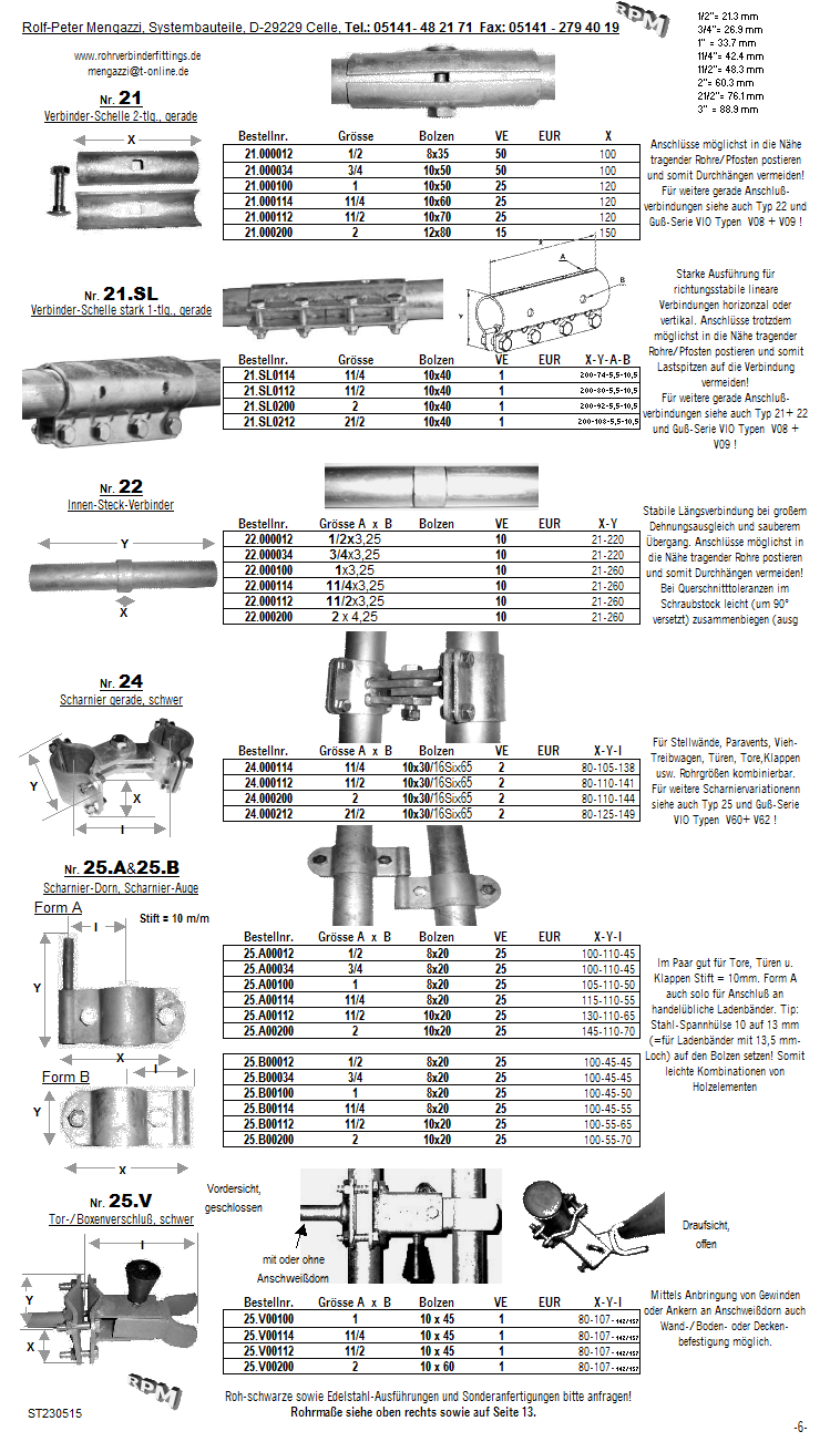 RPM_rohrverbinder_rohrschellen_Paddockverschluß_Kupplungsschelle_Geradverbinder_Gerüstverbinder_Rohrscharnier Linearverbinder in 1/2Zoll 3/4Zoll 1Zoll 11/4Zoll 11/2Zoll